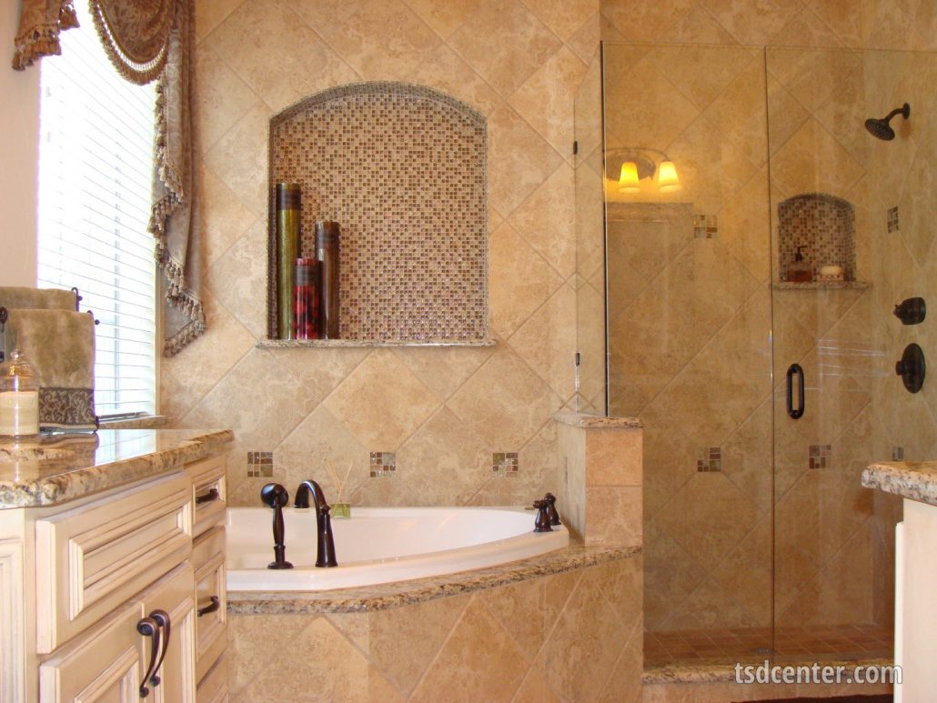 Classic Master Bathroom with accent tiles | Star Home Remodeling